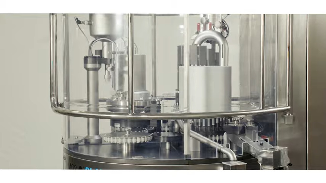 Pharmaceutical machinery close-up